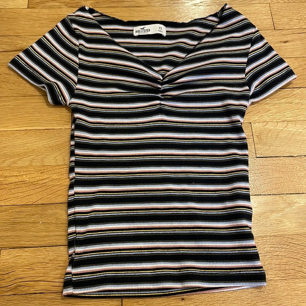 Striped Hollister Crop Top